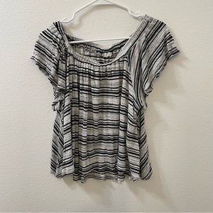 Lush striped blouse gray medium